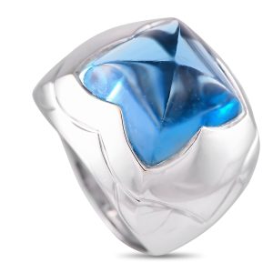 Bvlgari Pyramide Ring mit Topas aus 18 K Weißgold – BV02-093024