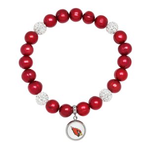 Arizona Cardinals 7732502003772 Armband – Kristall, Stretch, Perlen, Rot
