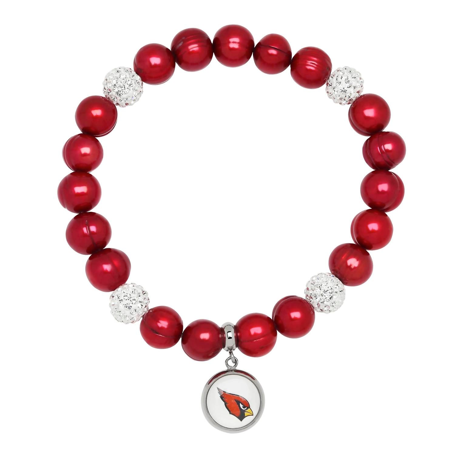 Arizona Cardinals 7732502003772 Armband – Kristall, Stretch, Perlen, Rot