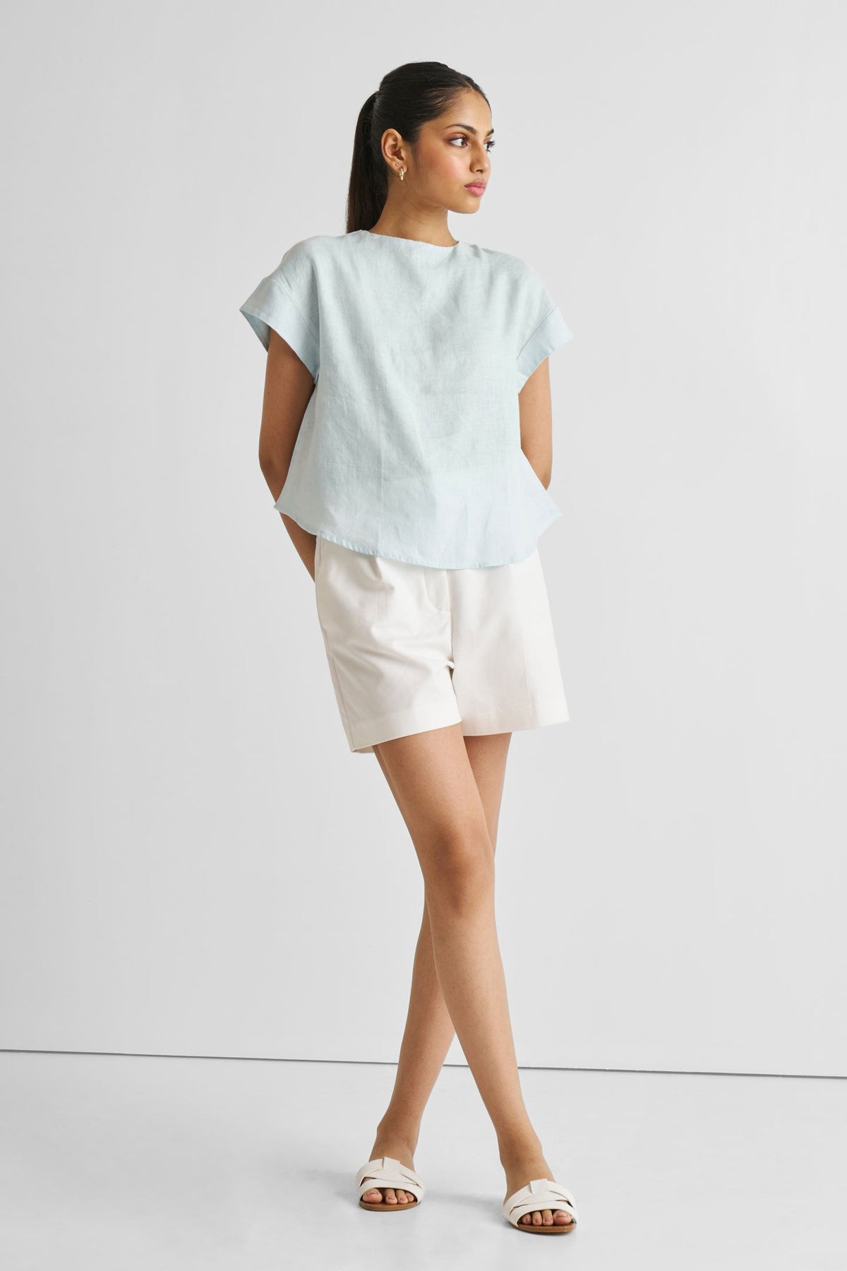 Everyday Oberteil mit Kappenärmeln – Summer Blue