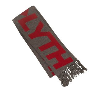 A-COLD-WALL* Schal – Intarsienmuster, Fransen, Herren, Grau, Rot