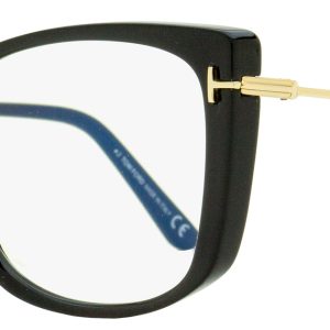 Tom Ford TF5816B 001 Damenbrille mit Blaulichtfilter – Schwarz/Gold, 53 mm