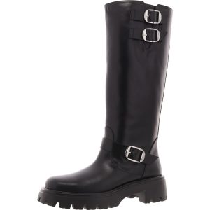 EMERSON kniehohe Stiefel – mit Schnalle, Leder