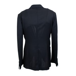 Schwarze Langarmjacke mit mittigem Frontdetail