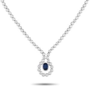 LB Exclusive 18K 1.55ct MF05-072624 7733259894844 Halskette – Weißgold, Saphir, Diamant
