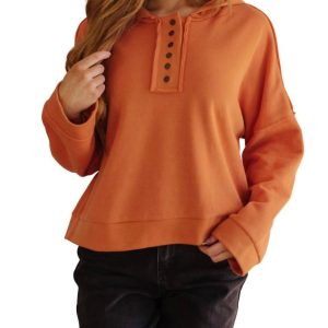 Throwback Heartthrob 7732510752828 Kapuzenpullover – Orange