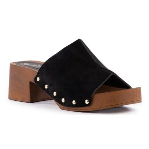 Scene Block Absatzschuhe – Nietenbesatz, Veloursleder