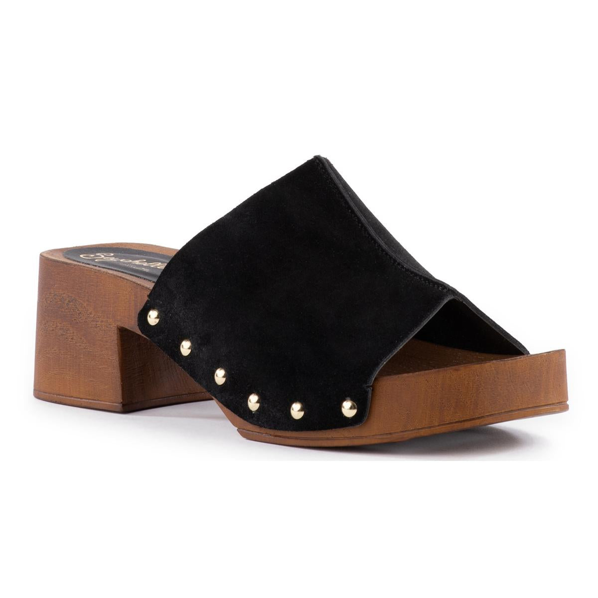 Scene Block Absatzschuhe – Nietenbesatz, Veloursleder