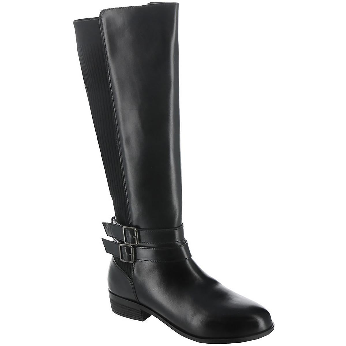 Bonnie kniehohe Lederstiefel mit Schichtabsatz
