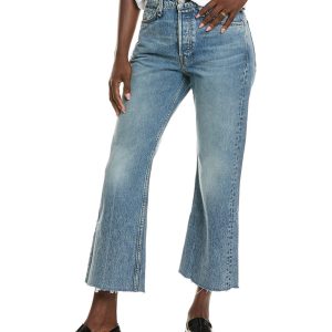 rag & bone Maya verkürzte Schlagjeans mit hohem Bund