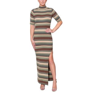 Esme gestreiftes Maxi-Strickkleid