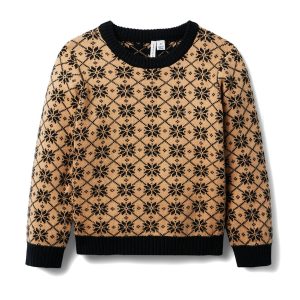 Janie and Jack Kinder-Pullover mit geometrischem Schneeflockenmuster