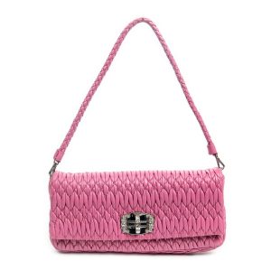 Kleine Clutch mit Klappe und Kristallkette