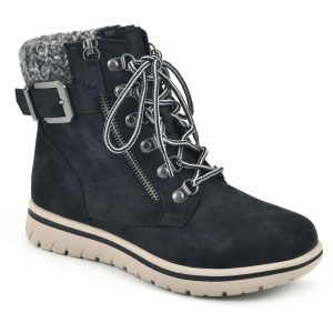 Hearty Schnürstiefeletten mit Reißverschluss