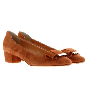 Ferragamo Vara Damen-Pumps – Braun – 7748584636476
