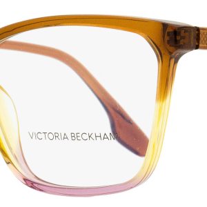 Victoria Beckham VB2614 241 57mm Brille – rechteckige Form, Damen, Karamellfarben, Rosa