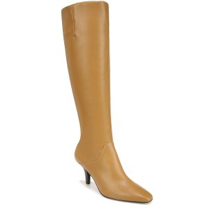 Lyla kniehohe Kunstlederstiefel mit weitem Schaft