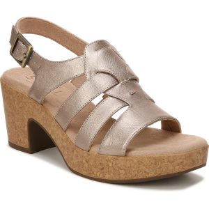 Aki Peep-Toe-Plateausandalen aus Kunstleder
