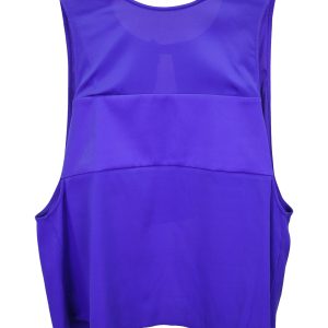 T by Alexander Wang ärmelloses Oberteil aus blauer Seide mit offenem Rücken – 7748645683260