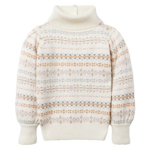 Janie and Jack Kinder-Rollkragenpullover mit Fair-Isle-Muster