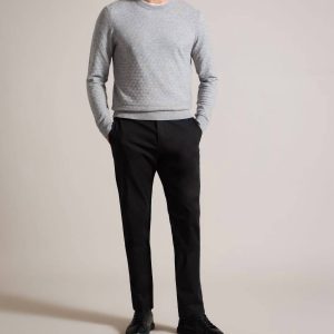 Lentic Herren-Pullover mit Raglanärmeln – Grau meliert
