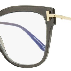 Tom Ford TF5704B 020 Damenbrille mit Blaulichtfilter – Grau/Gold, 54 mm