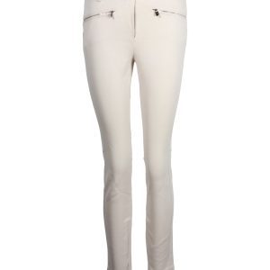 Loro Piana Skinny-Hose aus cremefarbener Baumwolle mit Reißverschlusstaschen