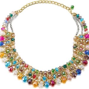 Products 18K Halskette – mehrere Edelsteine, Gold