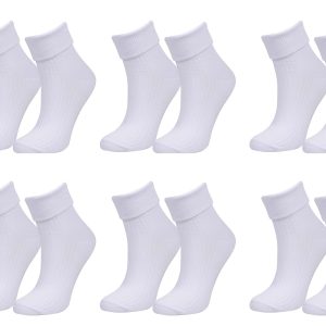 Luxuriöse Damen-Socken aus 98 % Bio-Baumwolle, 6er-Pack