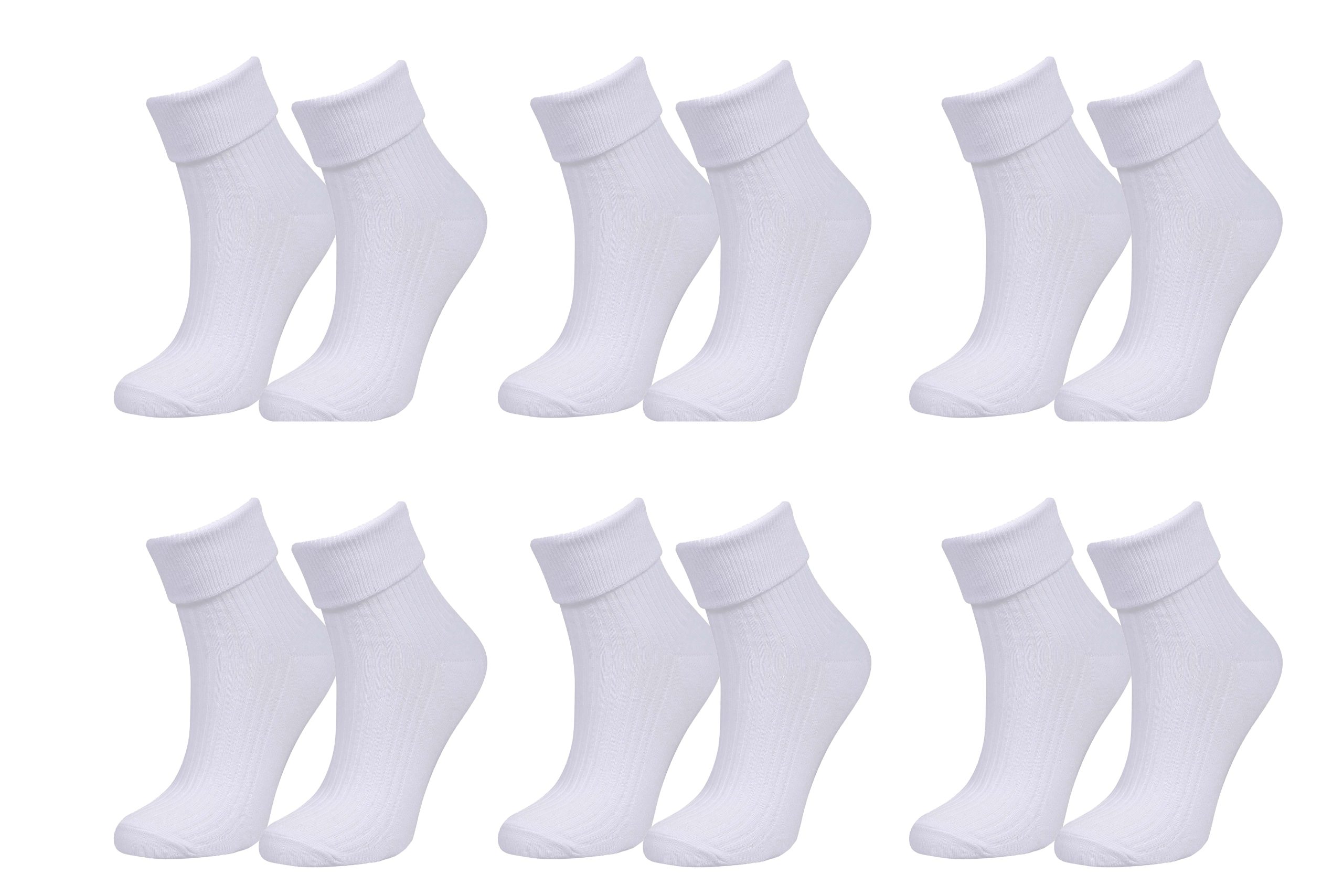 Luxuriöse Damen-Socken aus 98 % Bio-Baumwolle, 6er-Pack