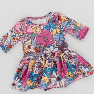 What's Up Buttercup Body mit schwingendem Rockteil – Mauve