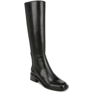 Giselle kniehohe Lederstiefel mit eckiger Zehenpartie