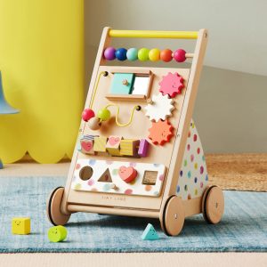 Tiny Land® hochwertige Aktivitäts-Lauflernhilfe aus Naturholz