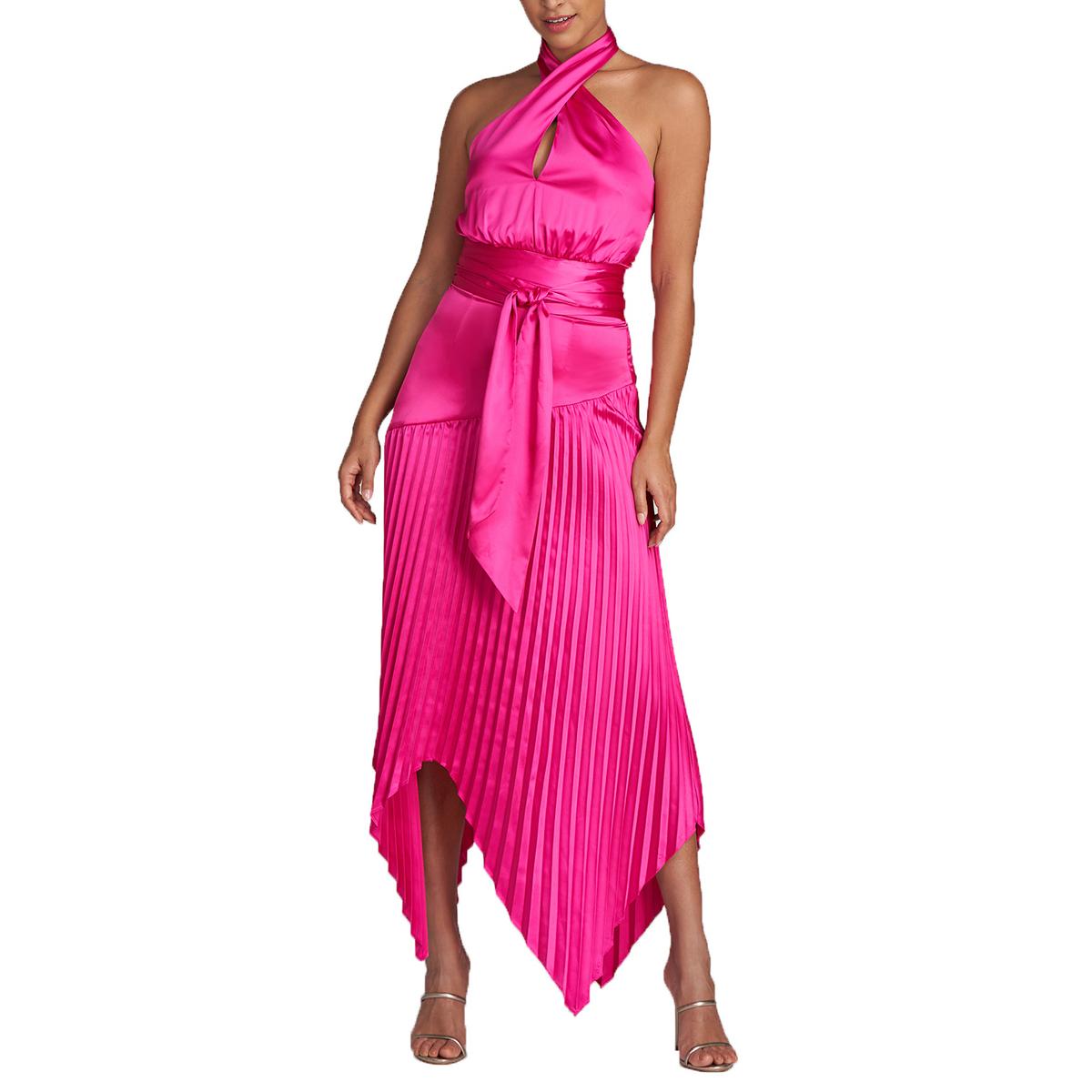 Asymmetrisches Neckholderkleid aus recyceltem Material