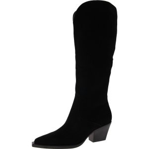 RAJ kniehohe Stiefel – spitze Zehenpartie, Veloursleder