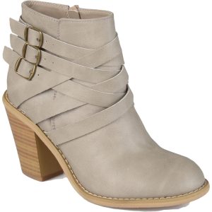 Stiefeletten mit Riemen, gepolsterter Innensohle und Reißverschluss
