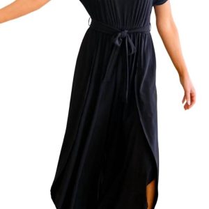 Comfortably Cool Jumpsuit in Schwarz – 7732435189820
