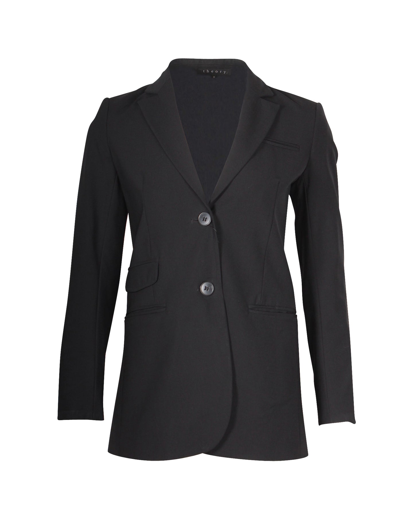 Theory Einreihiger Blazer – Schwarz, Wolle, 7748647845948