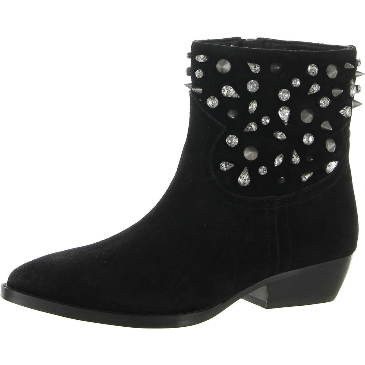 Avril Veloursleder-Stiefeletten mit Nieten