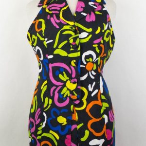 MOSCHINO COUTURE X JEREMY SCOTT Damenkleid mit Blumenprint und Neckholder