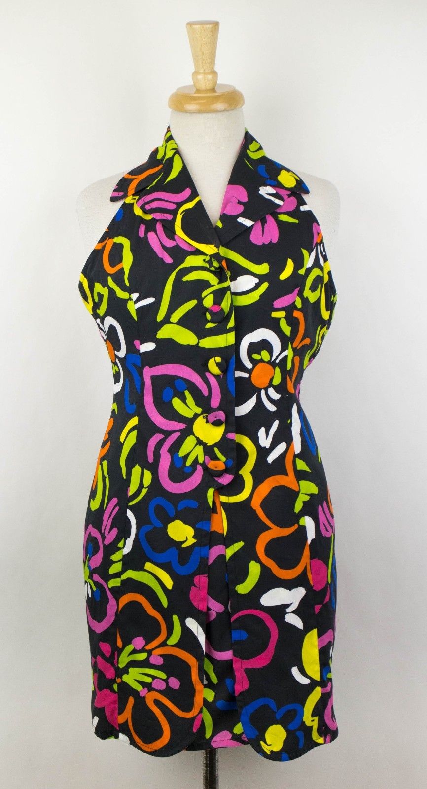MOSCHINO COUTURE X JEREMY SCOTT Damenkleid mit Blumenprint und Neckholder