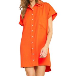 Tell Me About It Hemdkleid in Rot