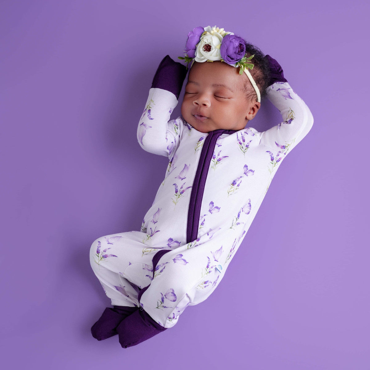 Estella Strampler – Lavender Butterfly
