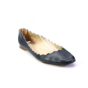Chloe Shoes Ballerinas – Bogenkante, Leder, Damen, Schwarz