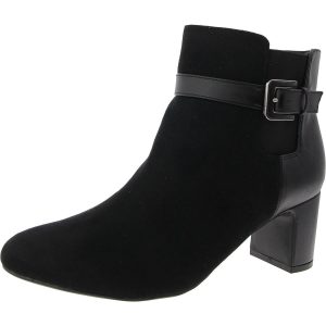 Truly Stiefeletten aus Velourslederimitat mit Riemen