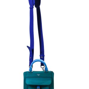 Fontana Milano A Toy Damen-Shopper-Handtasche in Petrol