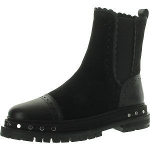 Chelsea-Stiefel – Materialmix, Leder