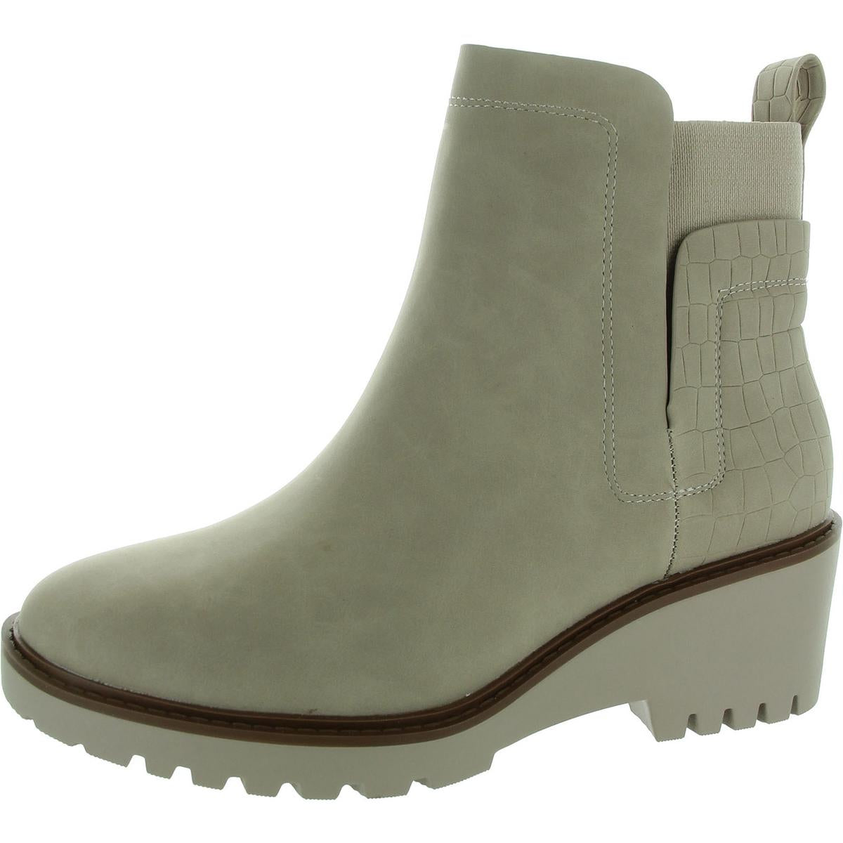 Nubuk-Stiefeletten mit Prägung