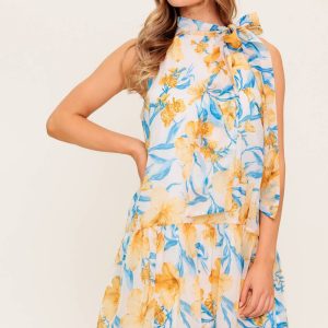 SUMMER SPELL gewebtes Minikleid – Elfenbein