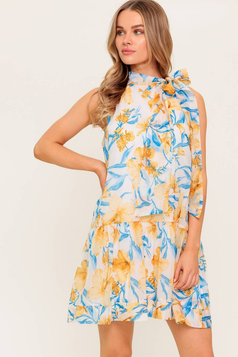 SUMMER SPELL gewebtes Minikleid – Elfenbein